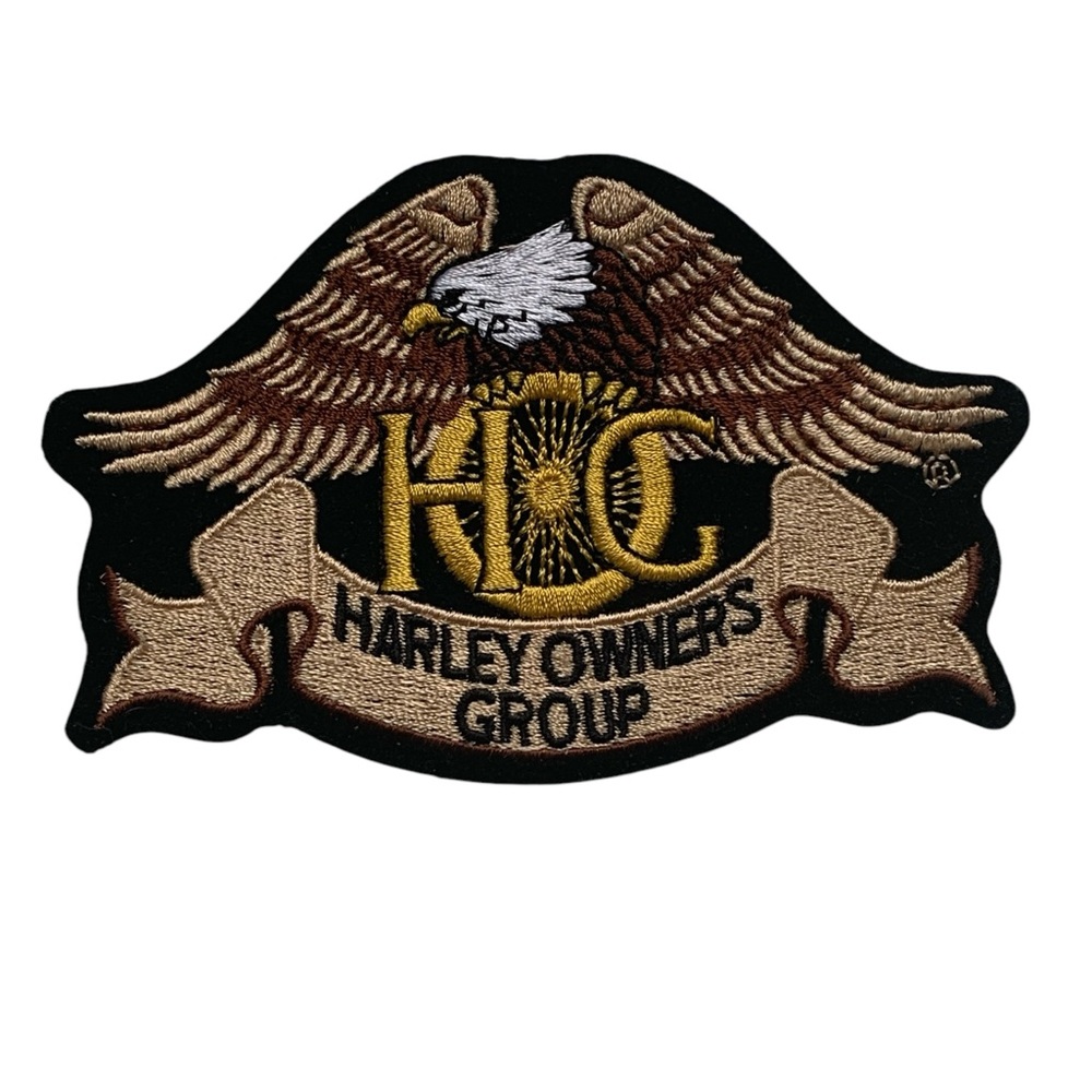 Vintage Harley Davidson Owners Group HOG Embroidered Patch Motorcycle Eagle
